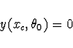 \begin{displaymath}
y(x_c, \theta_0) = 0
\end{displaymath}