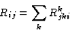 \begin{displaymath}R_{ij}=\sum_k R^k_{jki}
\end{displaymath}